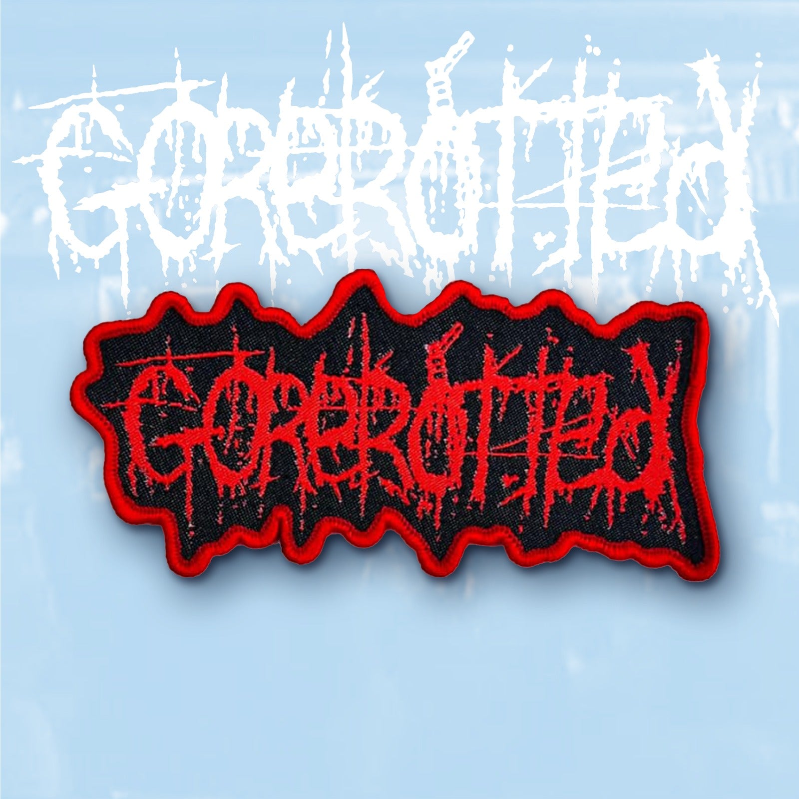 gorerotted-logo-patch-tiss-rouge-bordure-noire image 4