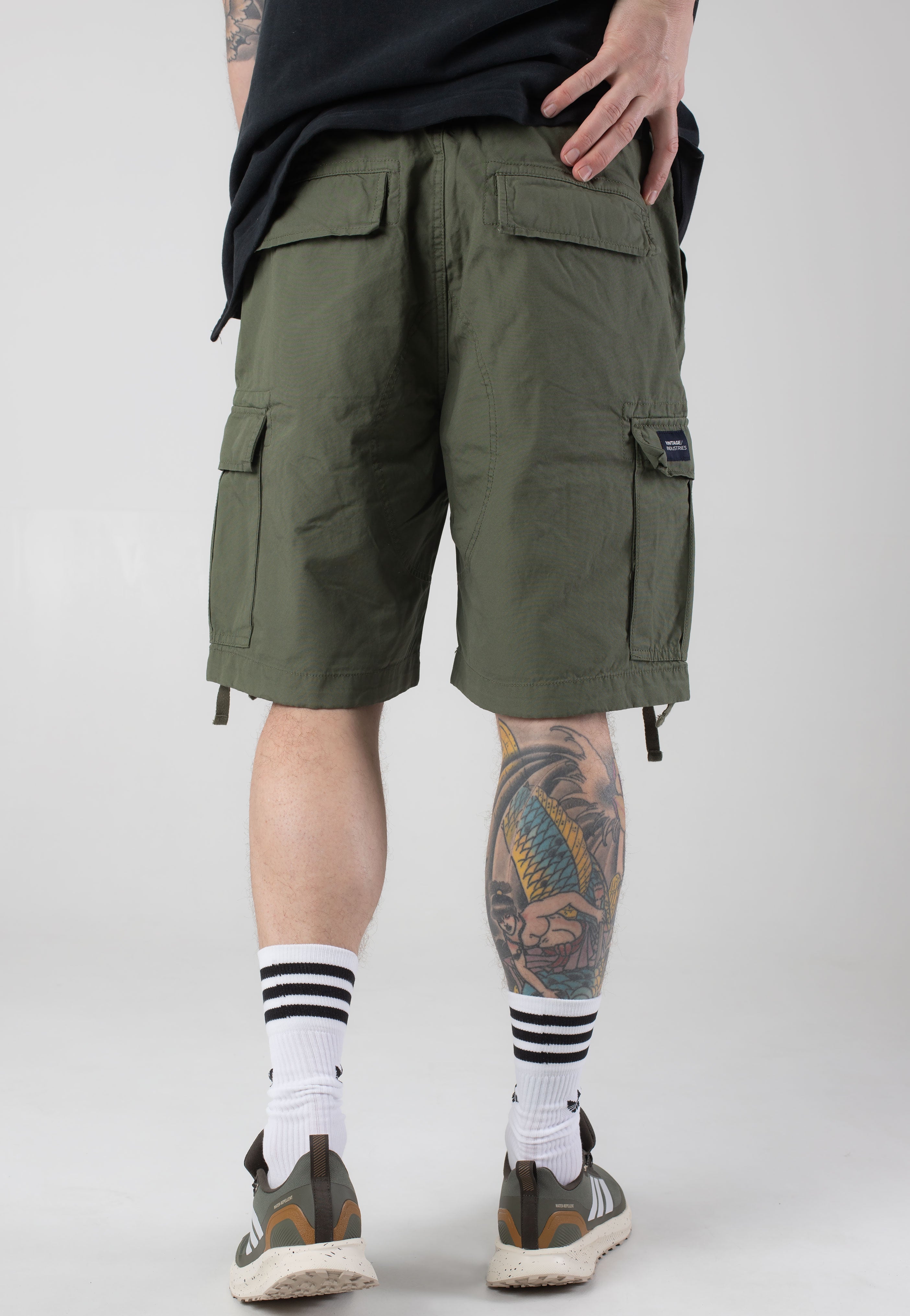 vintage-industries-davis-olive-drab-short-cargo-olive-xs-xxl image 2