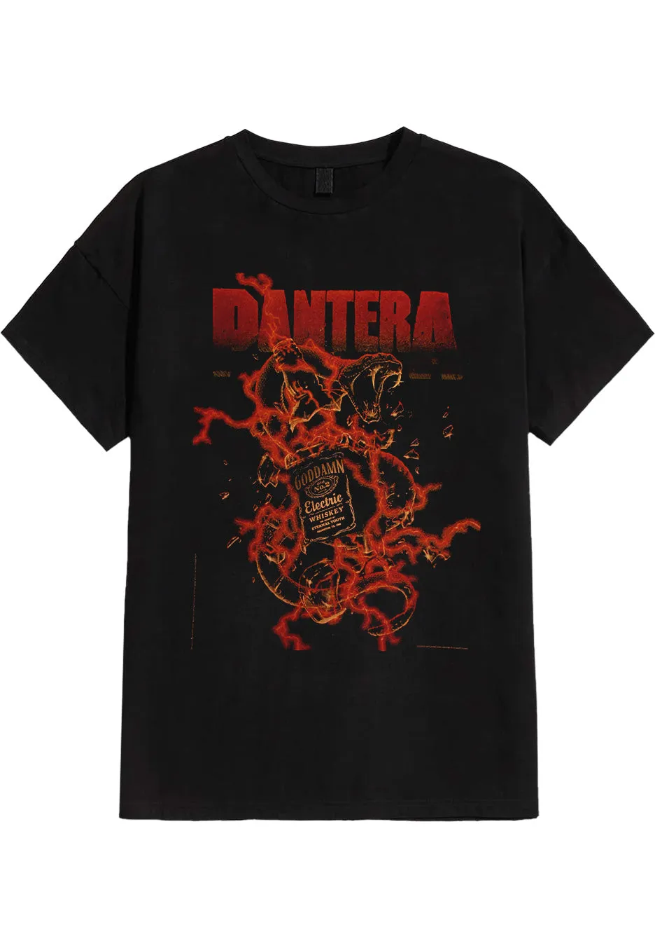 pantera-goddamn-whiskey-t-shirt-noir-homme-taille-m image 1