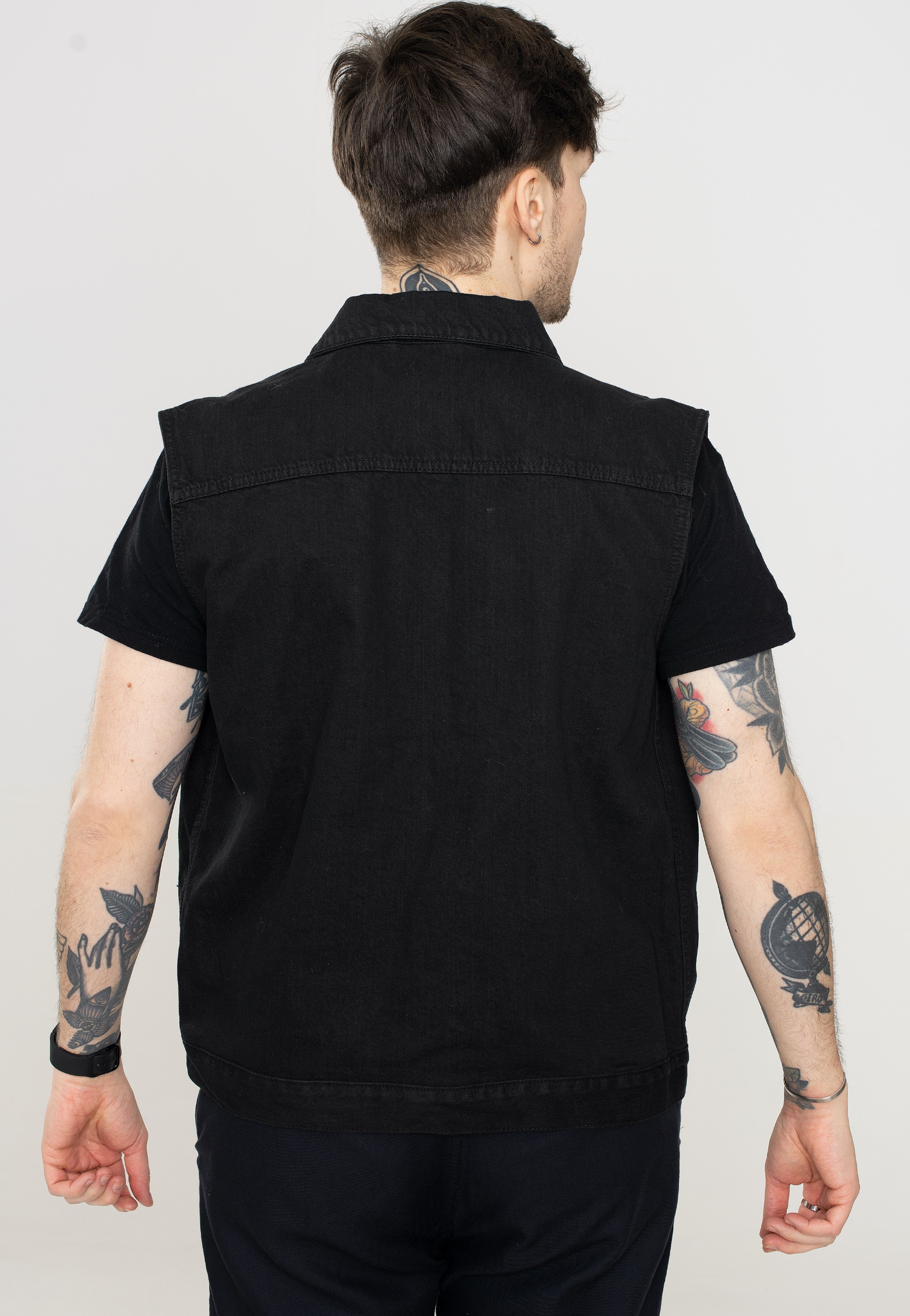urban-classics-denim-black-dark-gilet-jean-noir-taille-l image 8