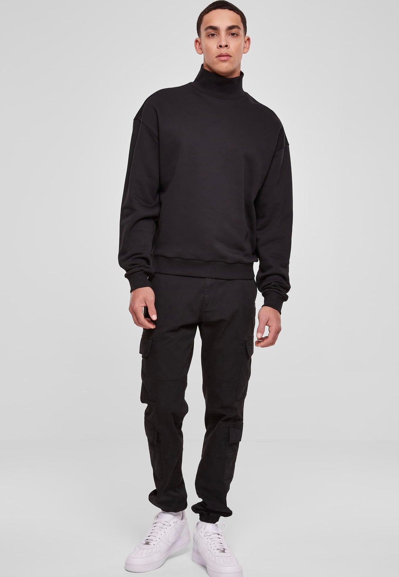 urban-classics-high-rib-neck-pull-noir-homme image 5