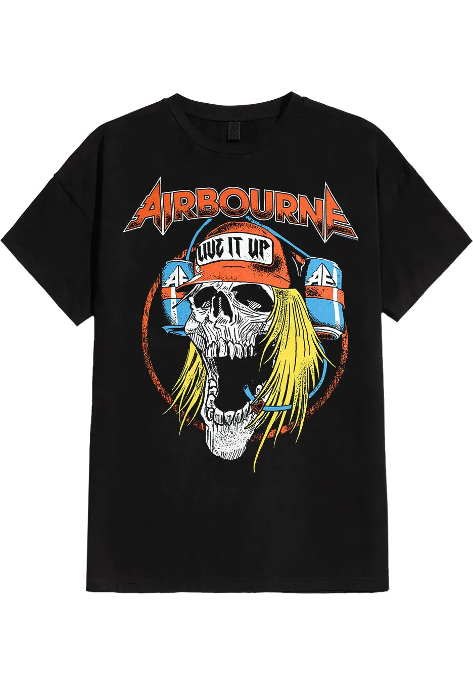 airbourne-live-it-up-t-shirt-noir-hard-rock image 1