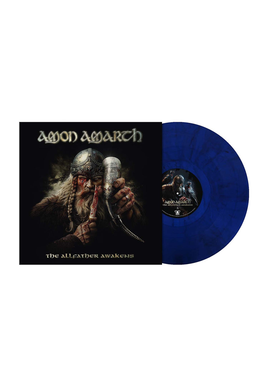 amon-amarth-the-allfather-awakens-vinyle-bleu-marbr-death-metal image 1