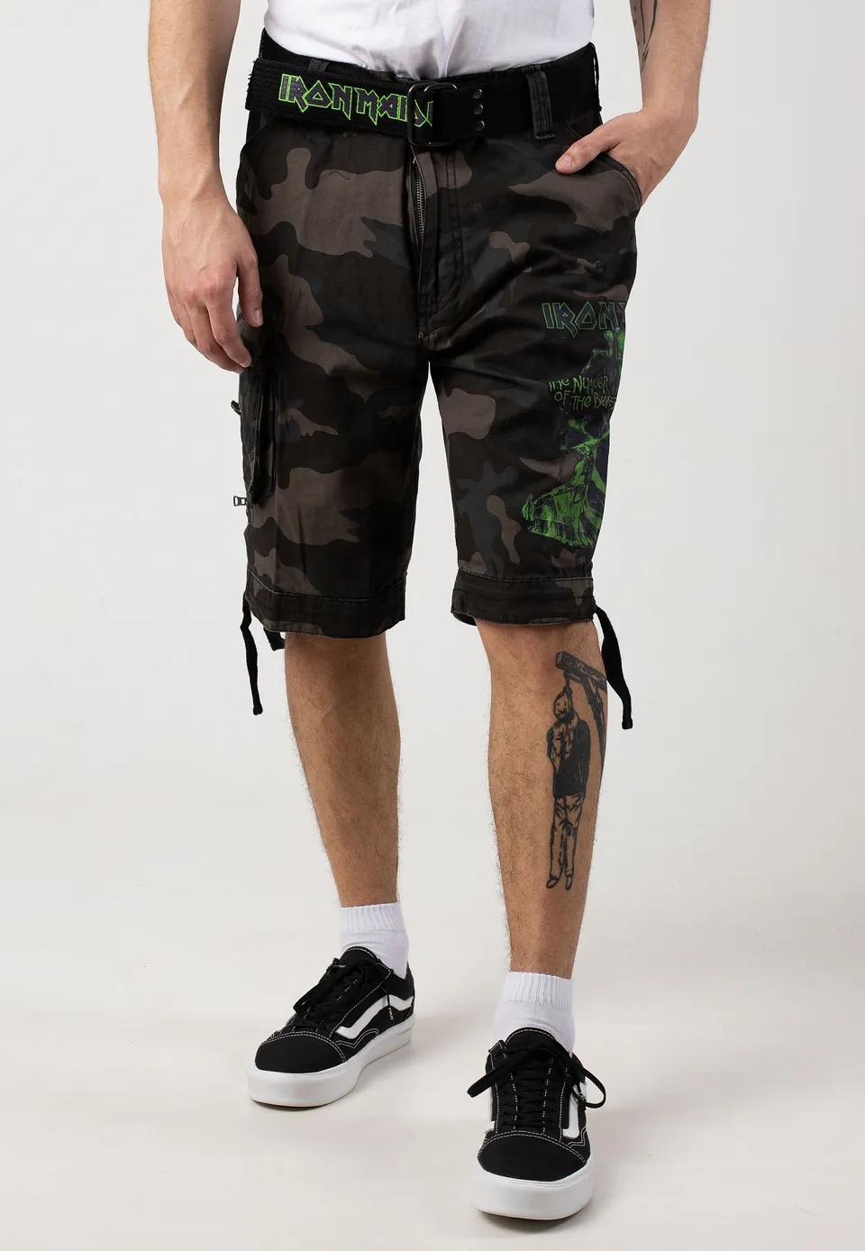 iron-maiden-number-of-the-beast-short-cargo-darkcamo image 1