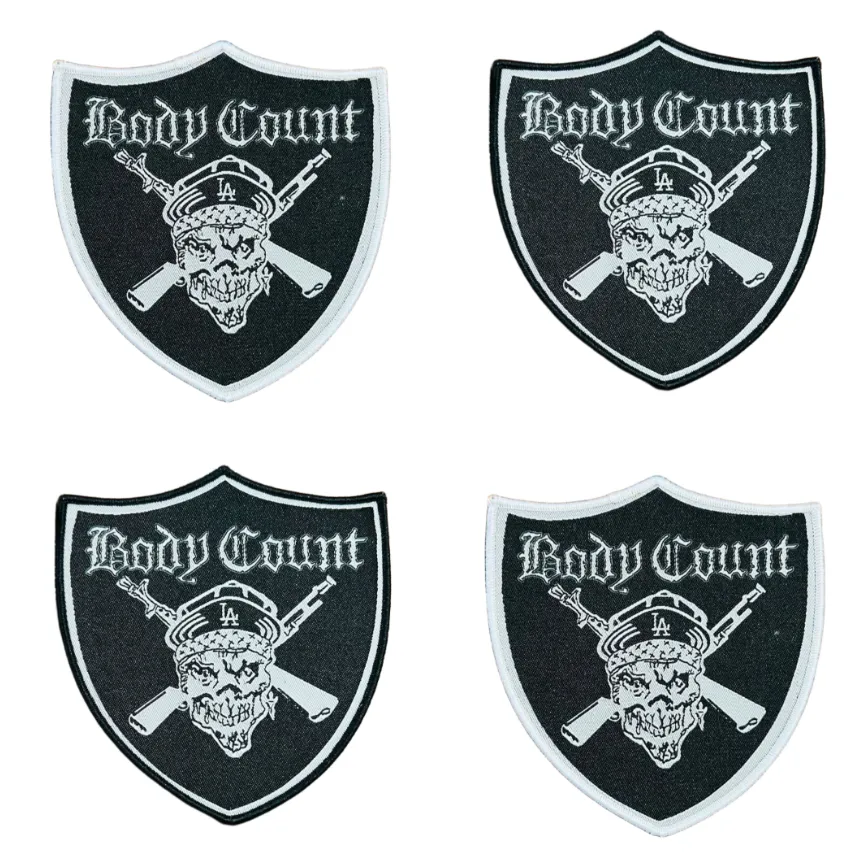 body-count-badge-patch-tiss-bord-noir image 1