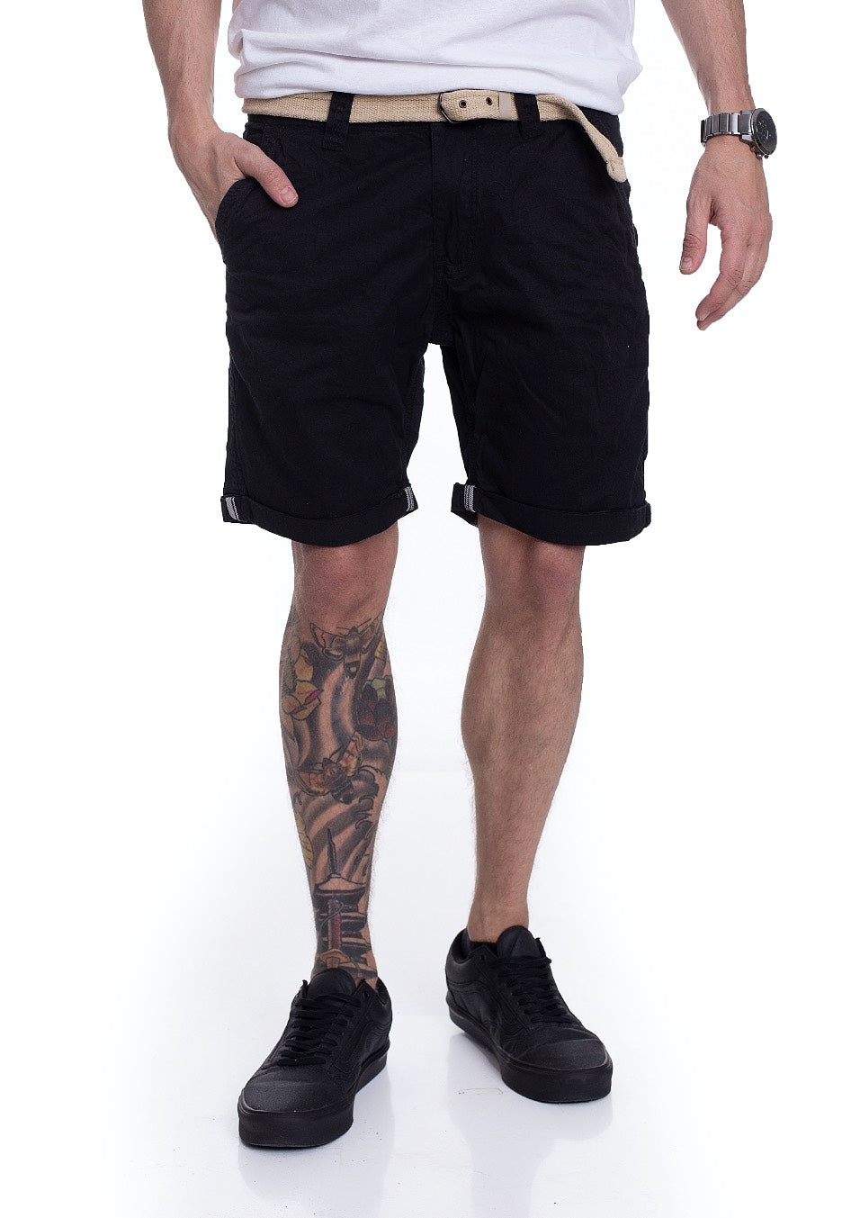 surplus-chino-black-short-chino-noir-homme image 1