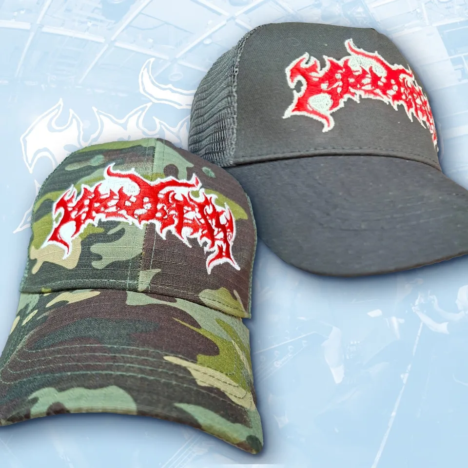 kruelty-logo-casquette-trucker-camo-vert-phosphorescent image 1