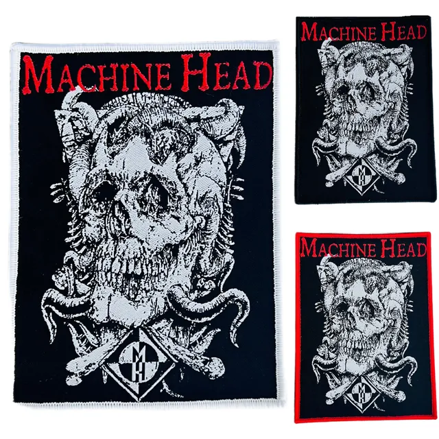 machine-head-the-burning-red-patch-tiss-bordure-noire image 1