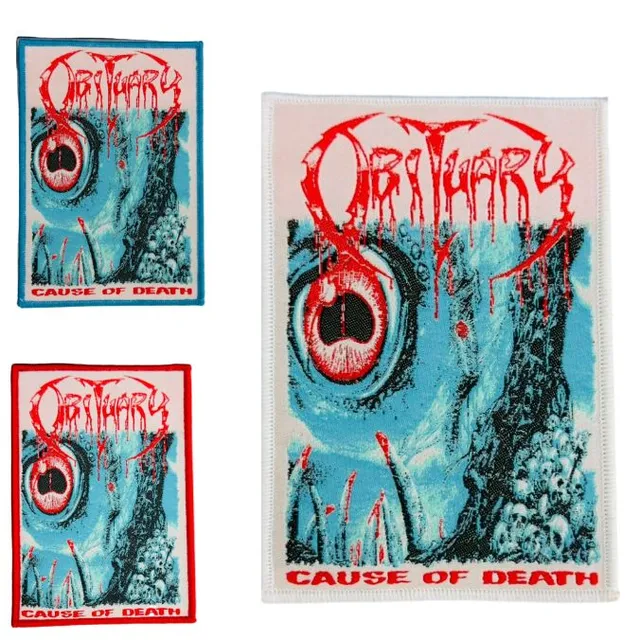 obituary-cause-of-death-patch-tiss-bordure-bleue-death-metal image 1