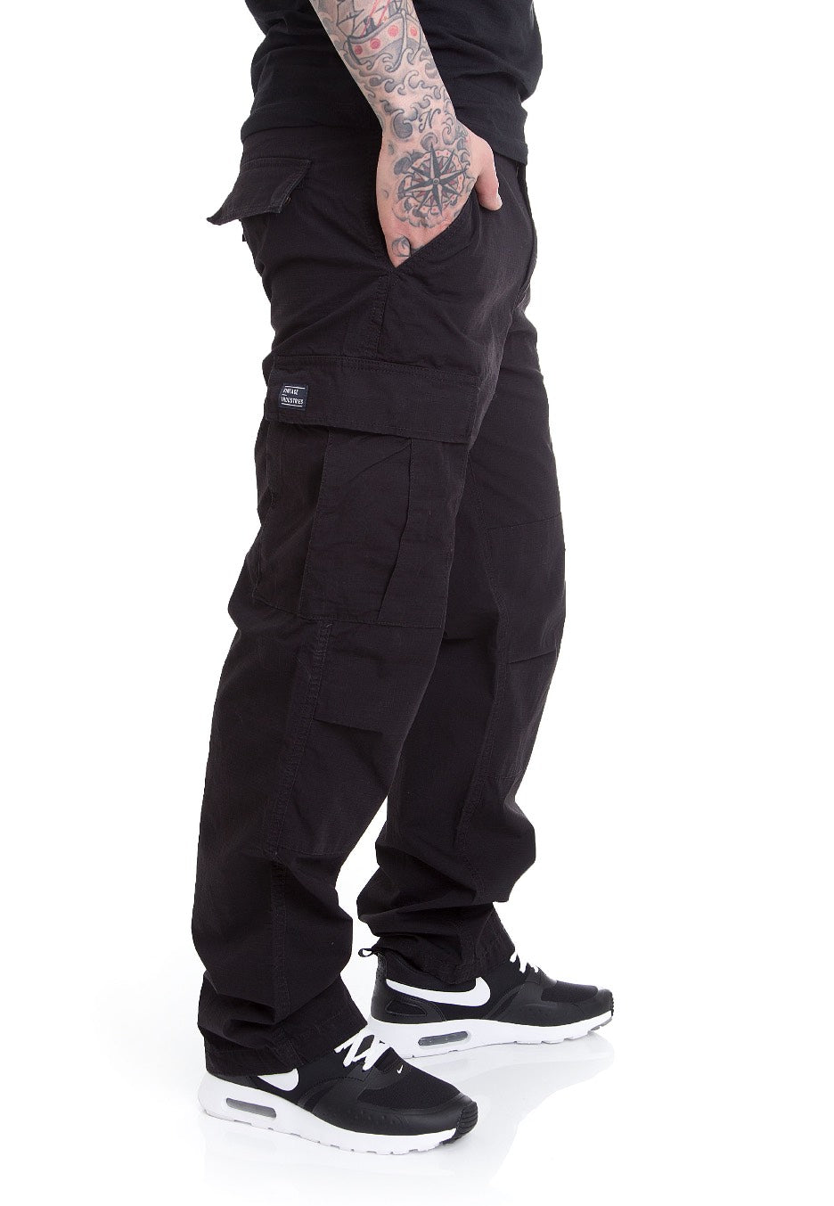 vintage-industries-tyrone-bdu-pantalon-cargo-noir image 2