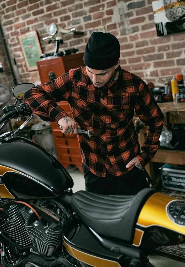 brandit-lumberjacket-red-black-veste-carreaux-m-flanelle image 1