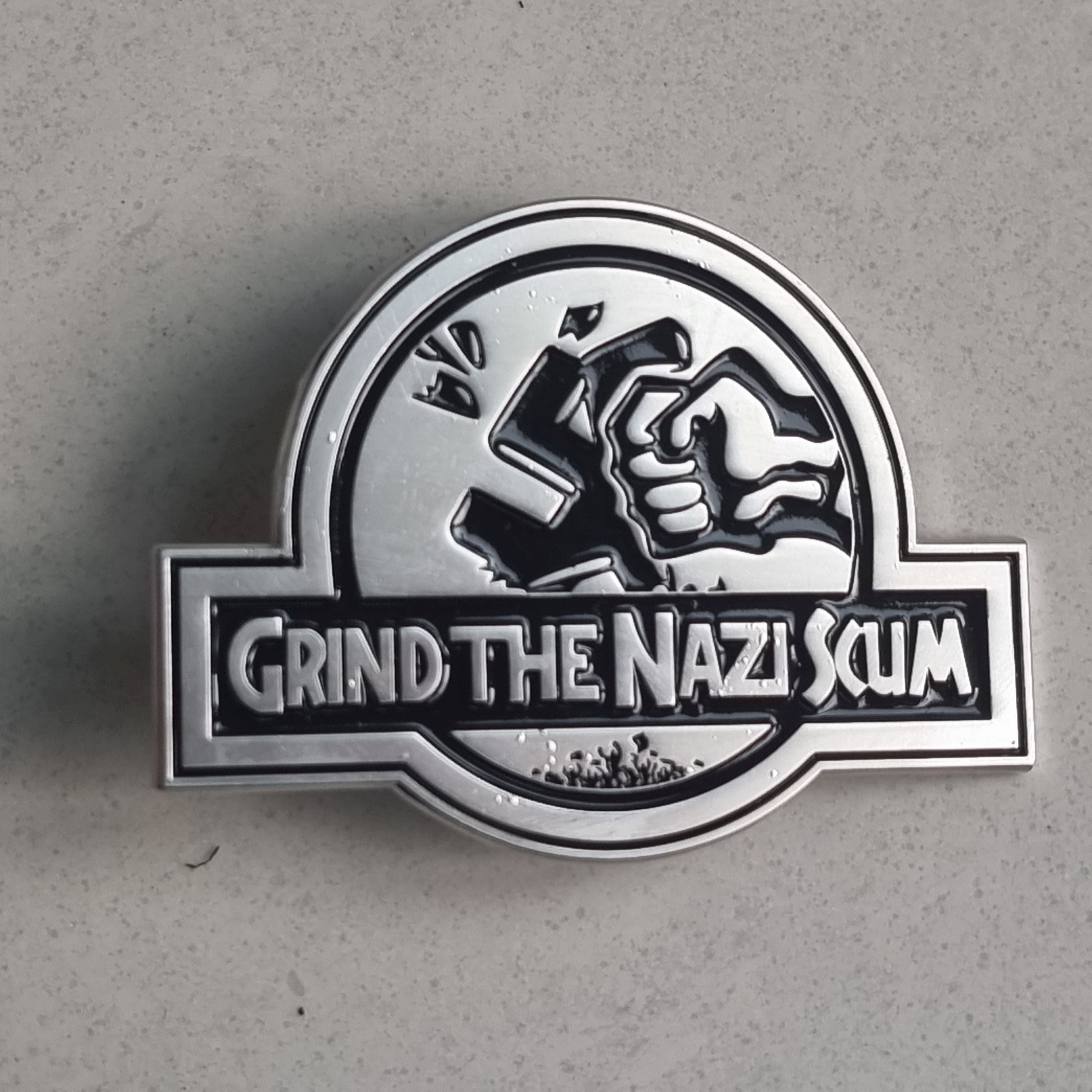783punx-grind-the-nazi-scum-pin-s-mail image 1