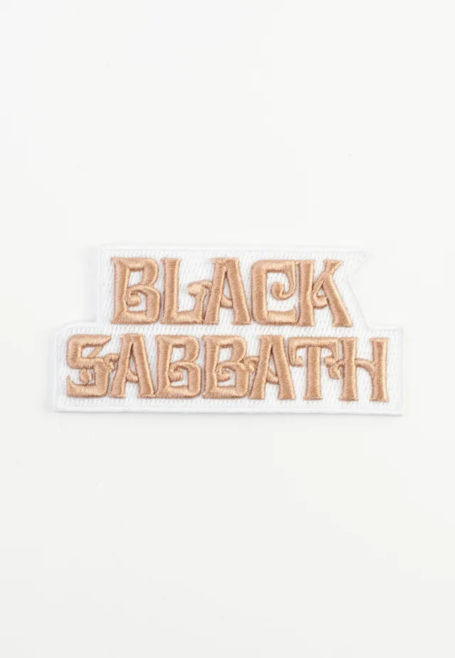 black-sabbath-text-logo-patch-cusson-blanc-taille-unique image 1