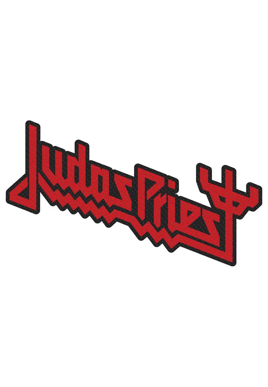 judas-priest-logo-cut-out-patch-rouge-heavy-metal image 1