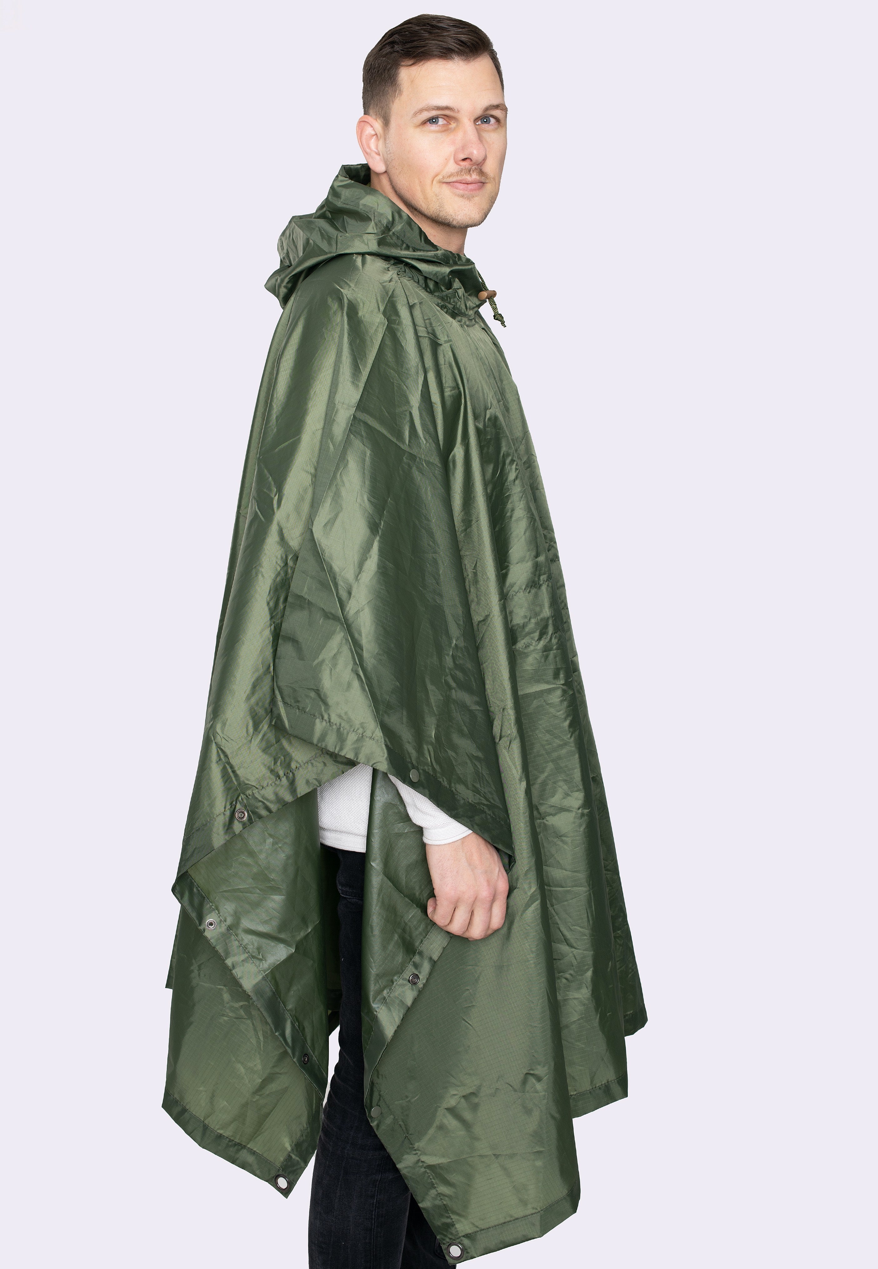 brandit-ripstop-olive-poncho-long-coupe-vent-homme image 4