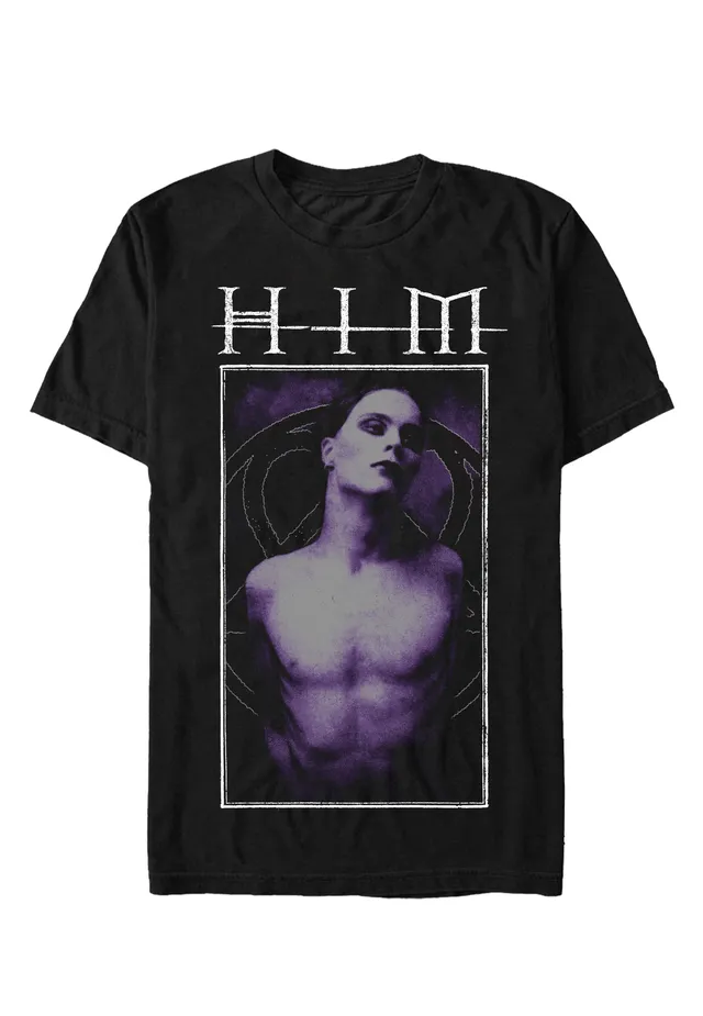 him-framed-with-heartagram-t-shirt-noir-homme-gothique image 1