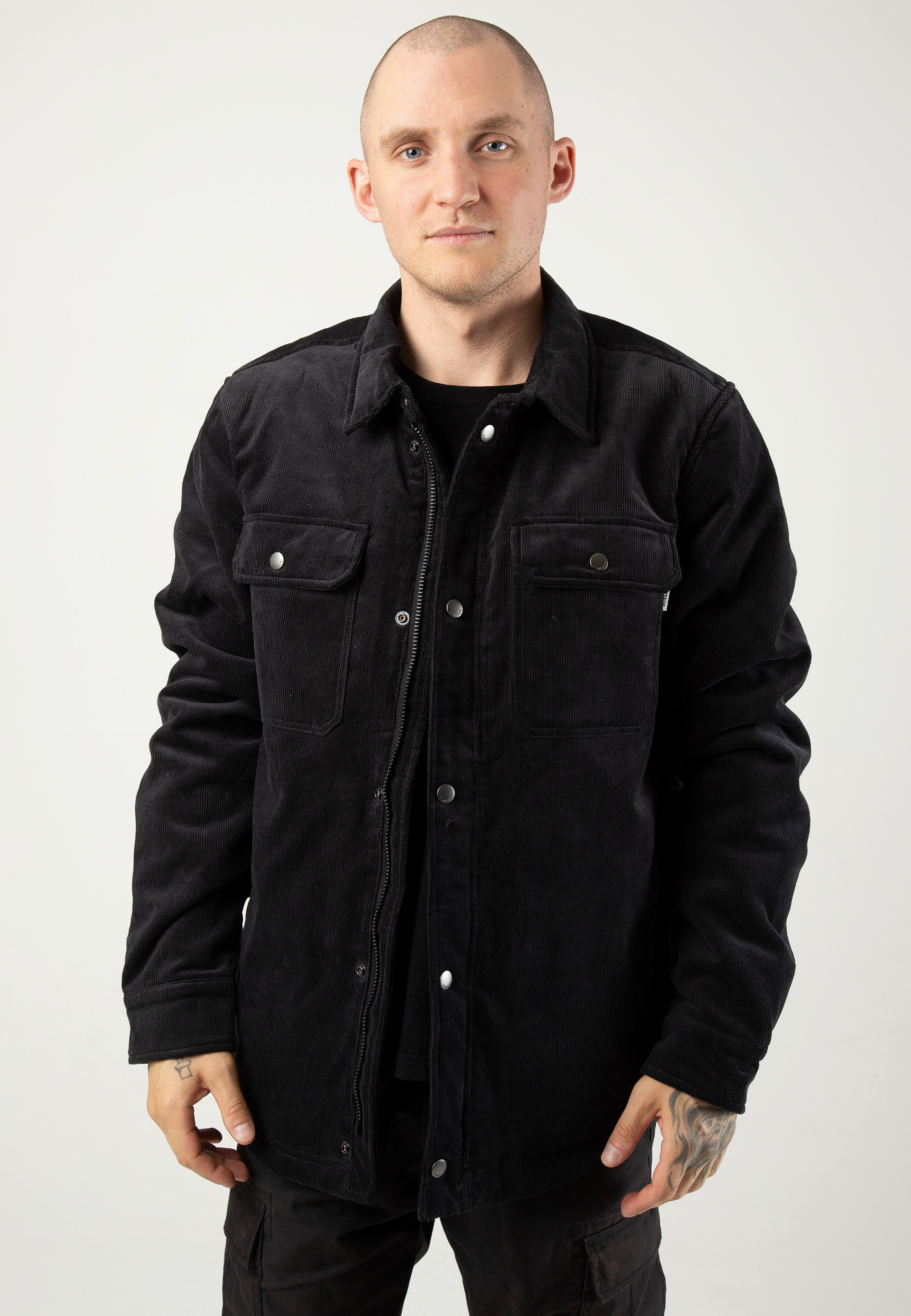 vintage-industries-steven-padded-veste-noire-homme-m image 2