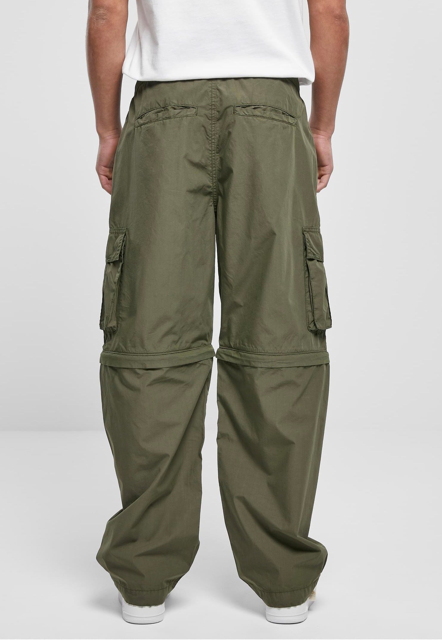 urban-classics-zip-away-olive-pantalon-cargo-vert-coton image 4