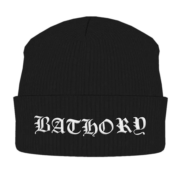 bathory-logo-bonnet-beanie-brod-noir image 1