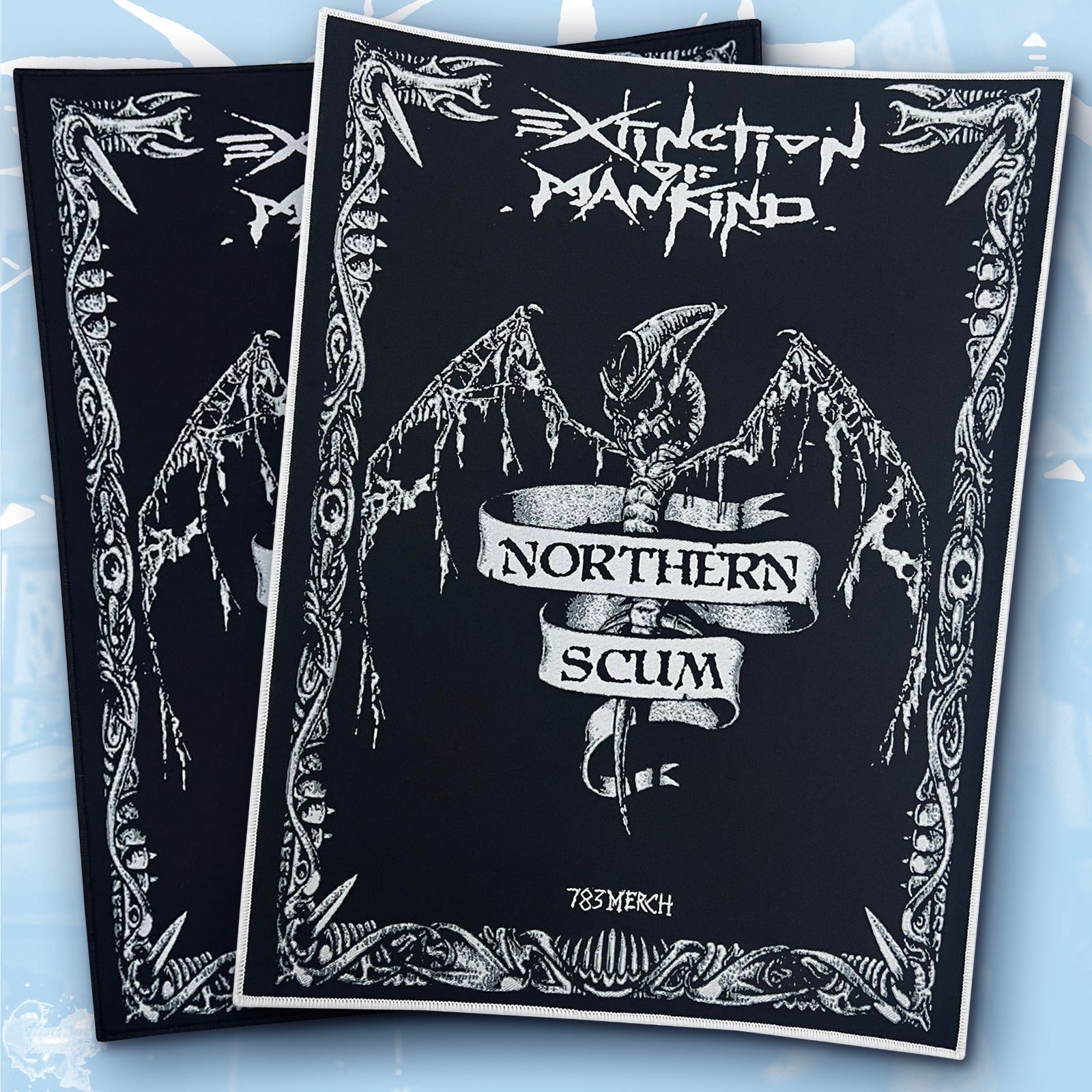 extinction-of-mankind-northern-scum-backpatch-bordure-noire image 1