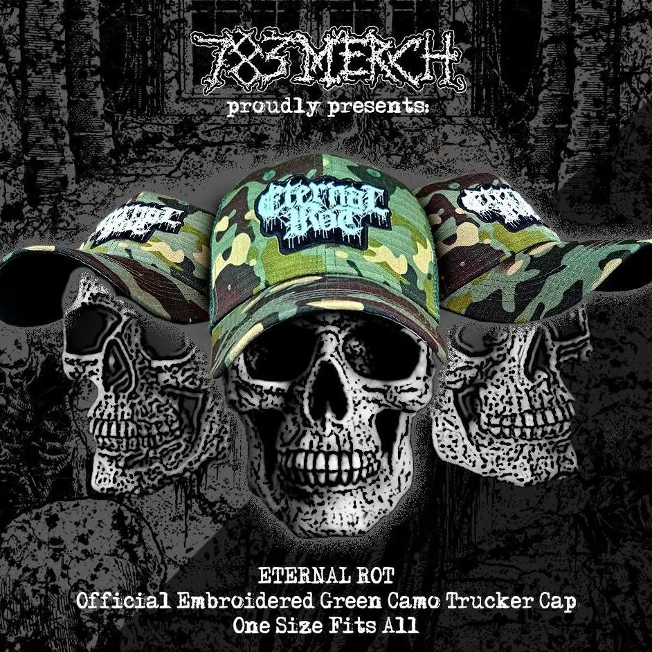 eternal-rot-logo-casquette-trucker-camo-vert image 1