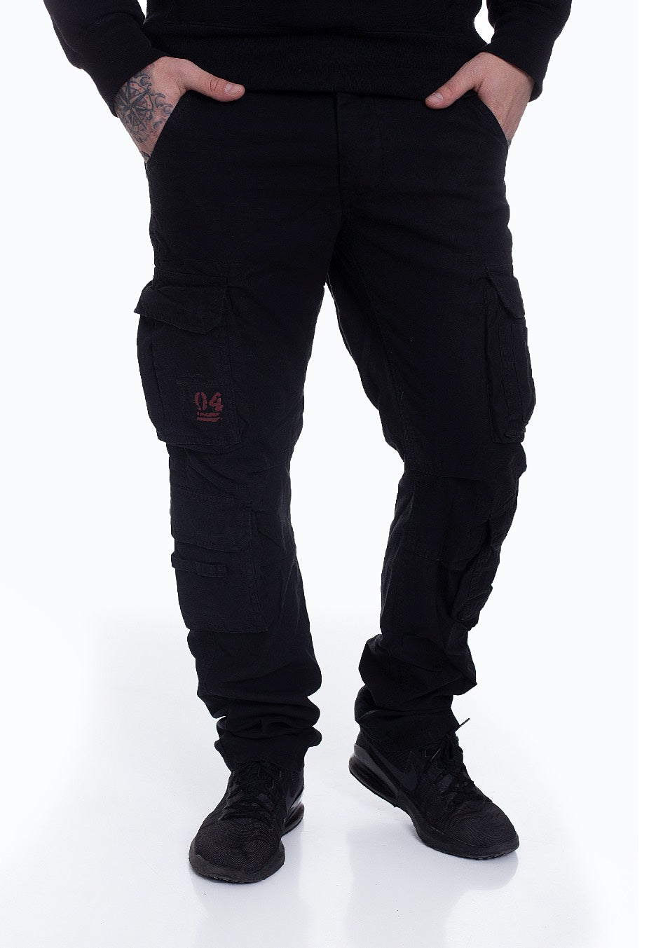 surplus-airborne-slimmy-pantalon-cargo-noir-coton image 4