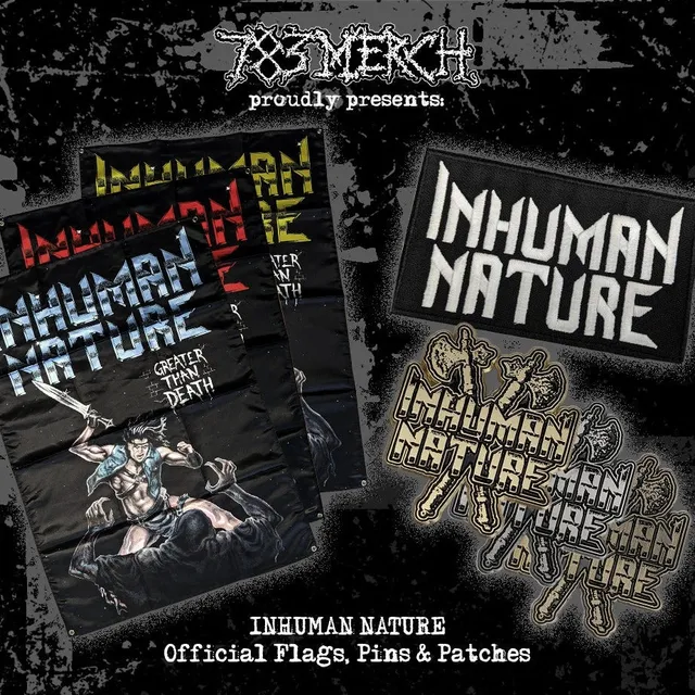 inhuman-nature-bundle-patch-pin-s-drapeau-logo-officiel image 1