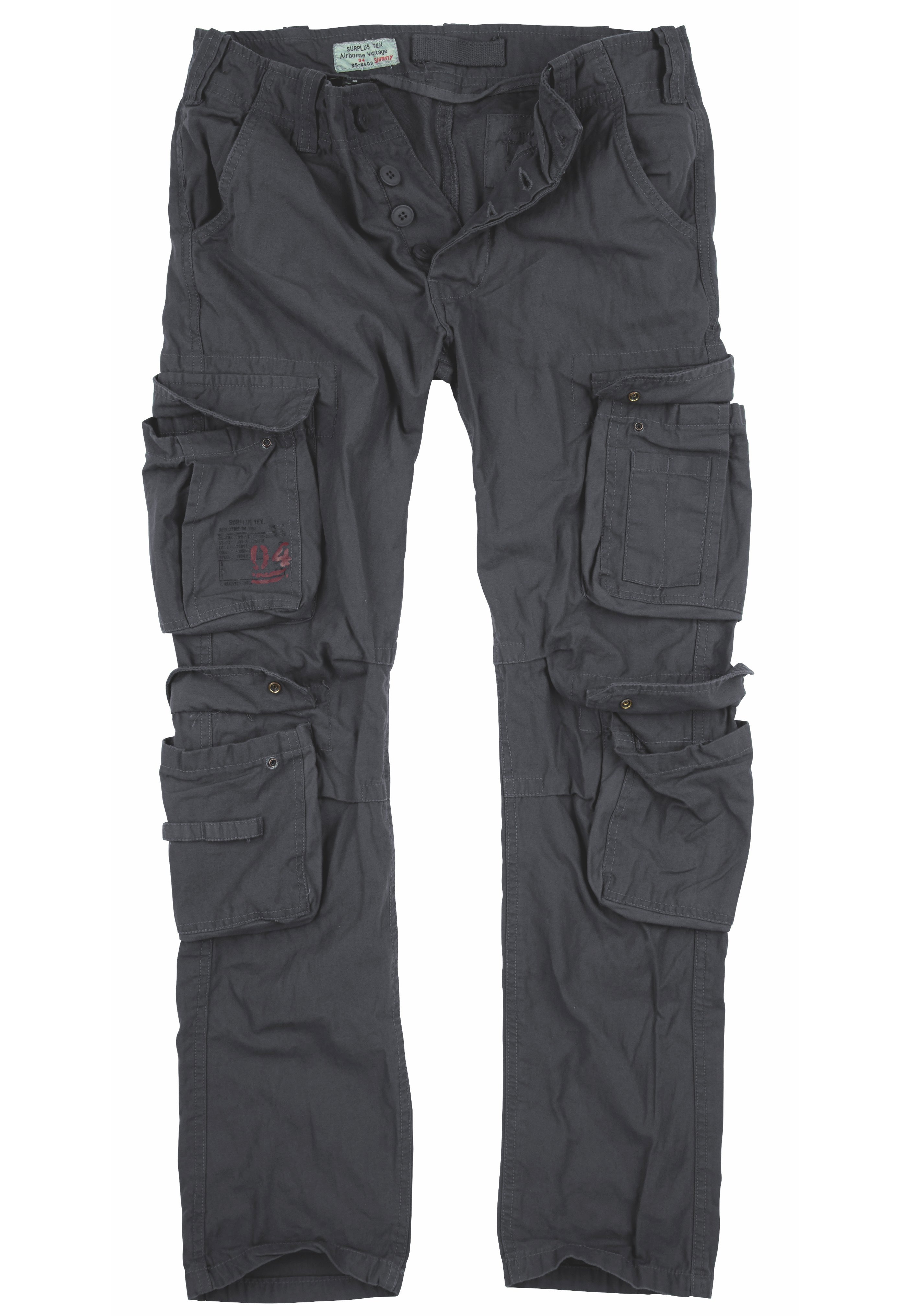 surplus-airborne-slimmy-pantalon-cargo-anthracite-slim-homme image 8