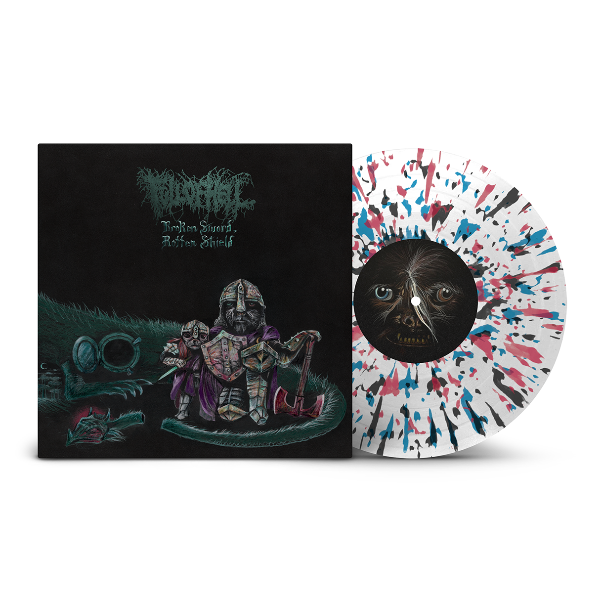 full-of-hell-broken-sword-rotten-shield-vinyle-10-splatter-blanc image 1