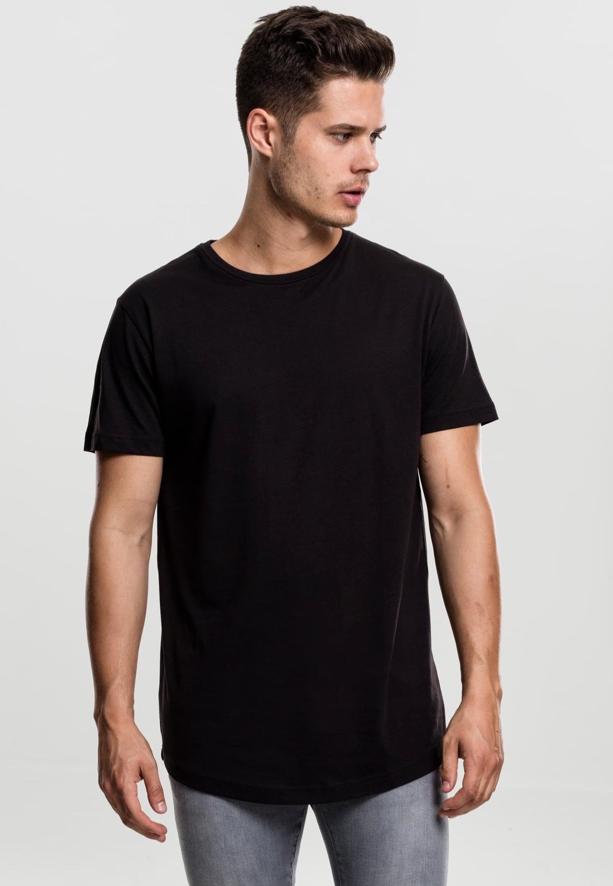 urban-classics-shaped-long-t-shirt-noir-homme image 1