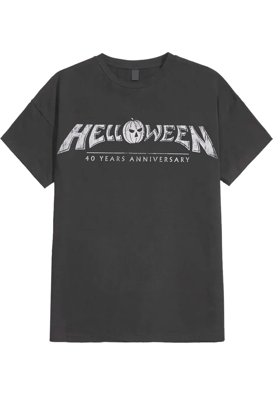 helloween-classic-logo-acid-washed-t-shirt-noir-m image 1
