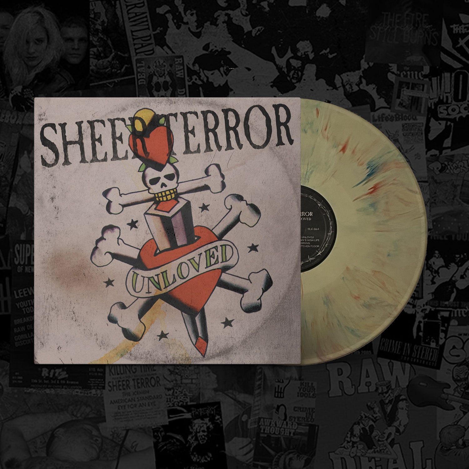 sheer-terror-unheard-unloved-vinyle-lp-swirl-banana-blue image 2