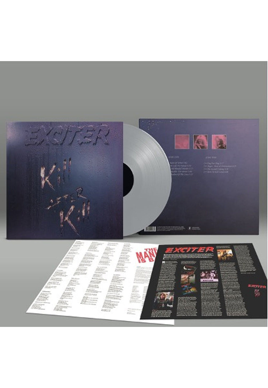exciter-kill-after-kill-vinyle-argent-thrash-metal-lp-couleur image 1