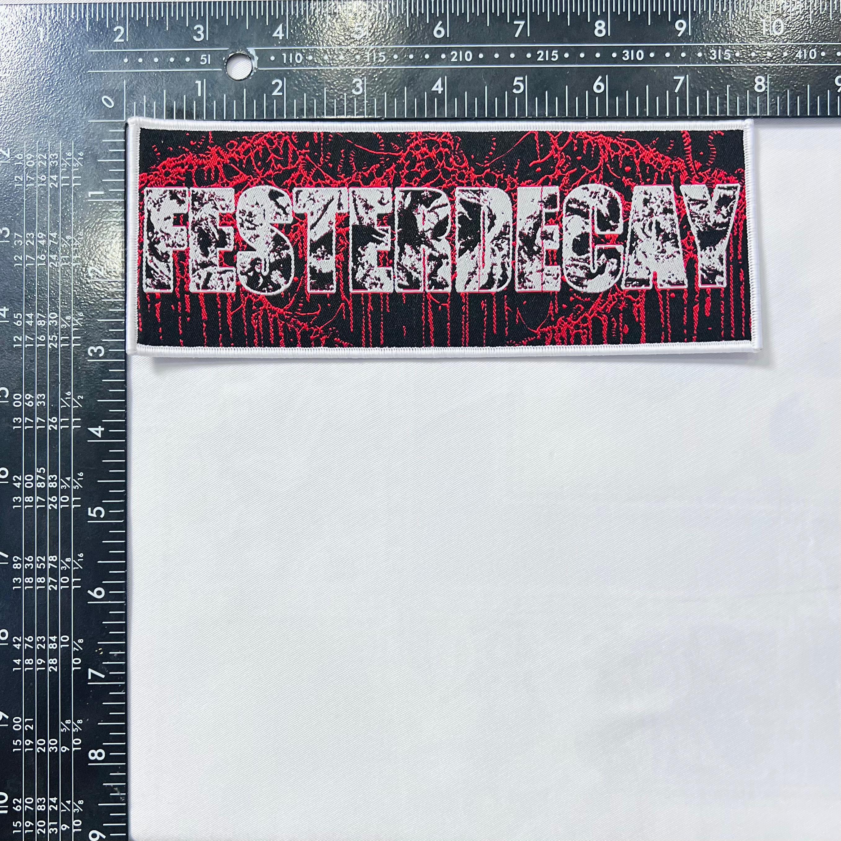 festerdecay-logo-patch-stripe-tiss-bordure-noire image 5
