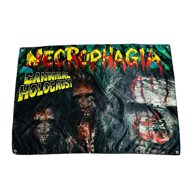 necrophagia-cannibal-holocaust-drapeau-tissu-100x70 image 1