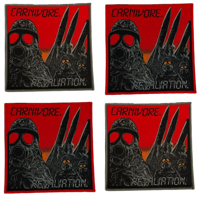 783punx-carnivore-retaliation-patch-tiss-bordure-rouge image 1