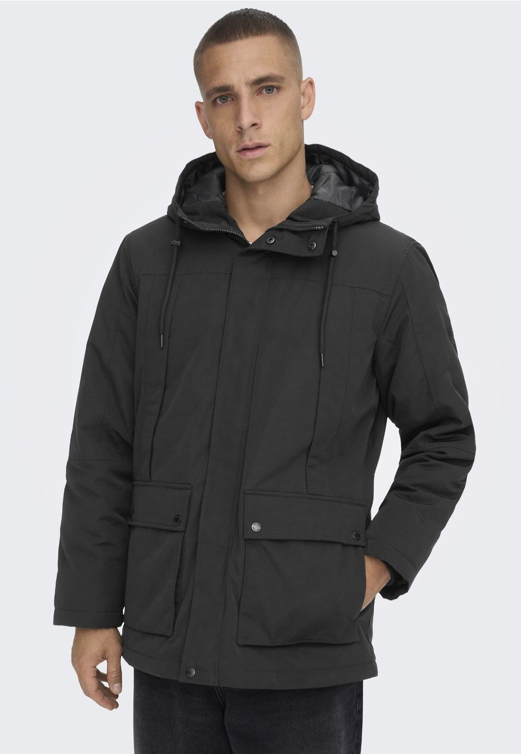 only-sons-jayden-black-veste-homme-noire-hiver image 1