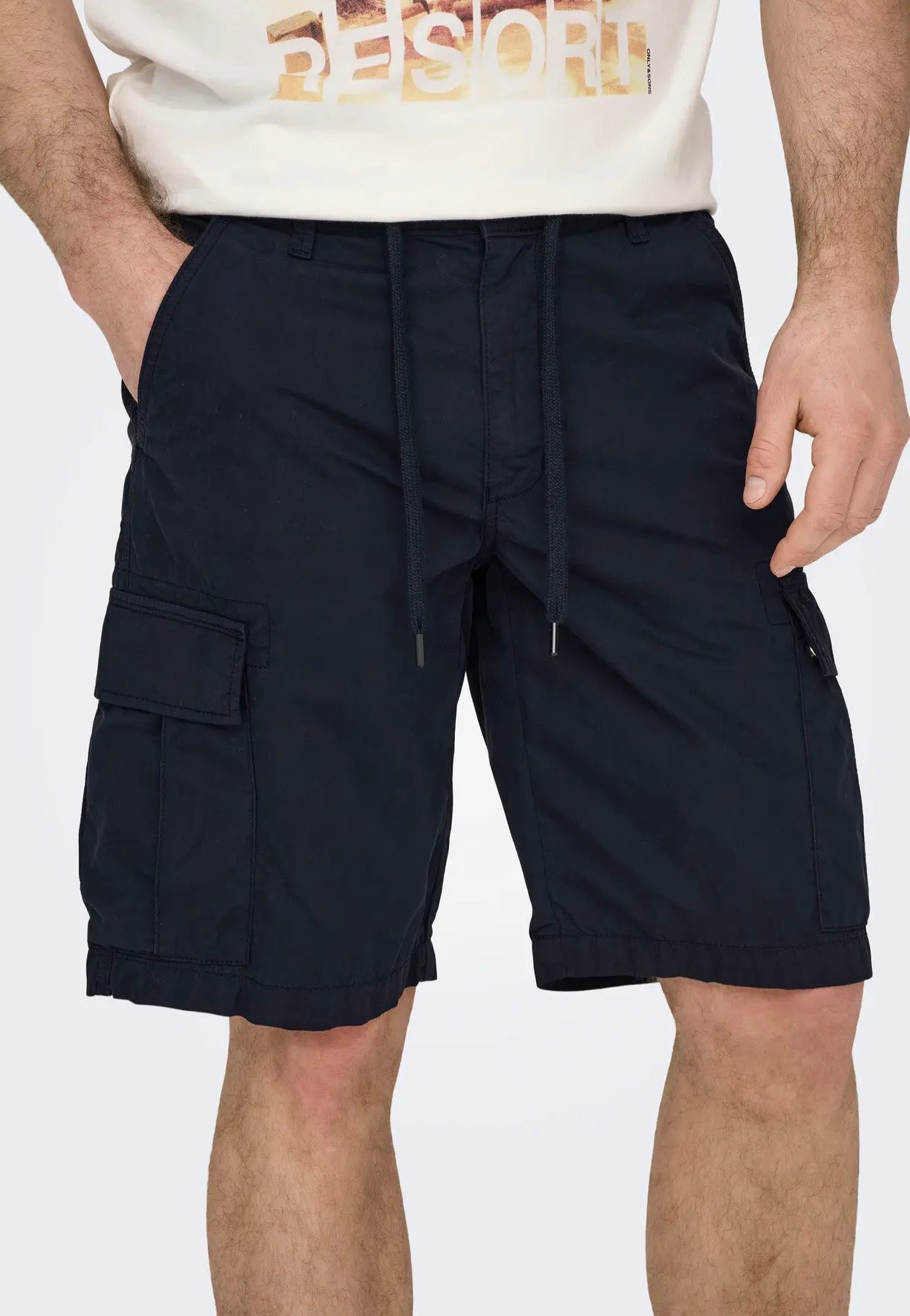 only-sons-loc-0157-short-cargo-noir-coton-homme image 4