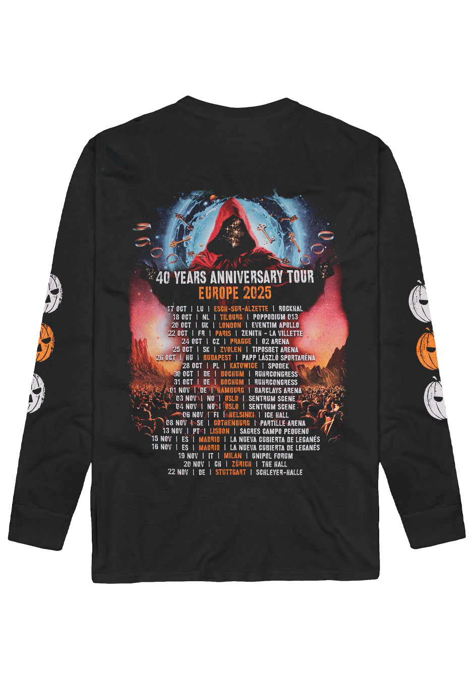 helloween-keeper-40-years-tour-pull-manche-longue-noir image 2