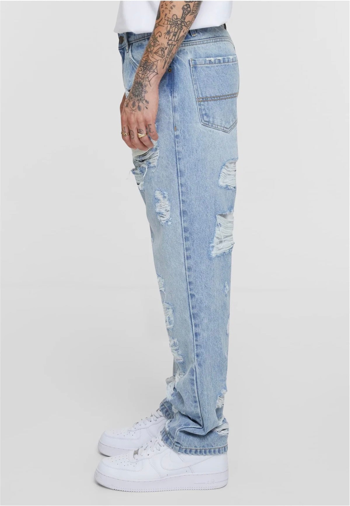 urban-classics-heavy-ounce-jean-straight-bleu-clair-destroy-w32 image 4