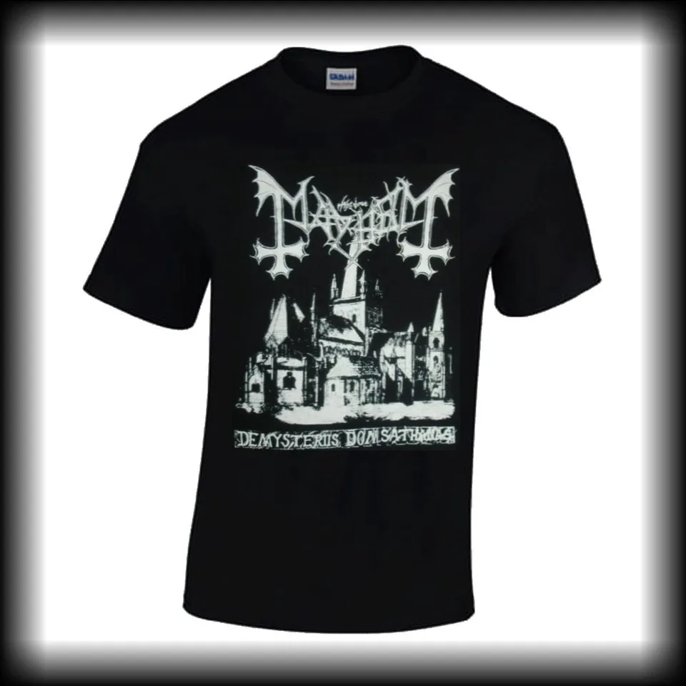 mayhem-de-mysteriis-dom-sathanas-t-shirt-black-metal-gildan image 1