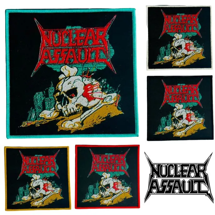nuclear-assault-handle-with-care-patch-tiss-bordure-noire-1991 image 1