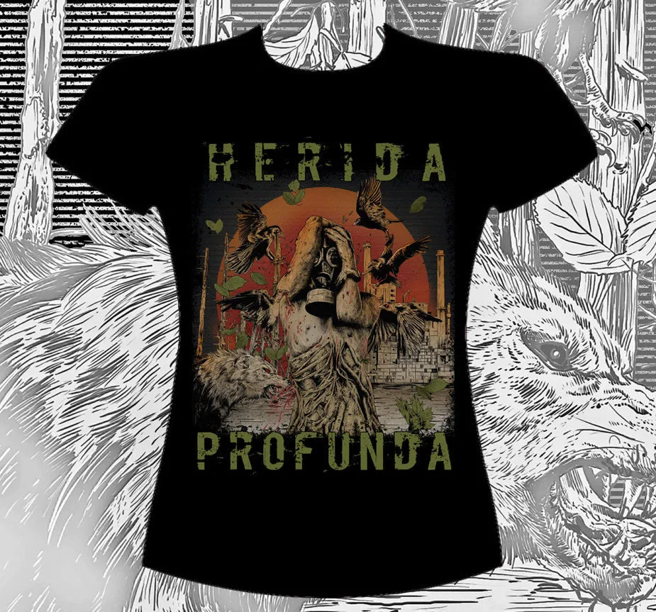 herida-profunda-human-t-shirt-femme-girly-noir image 1