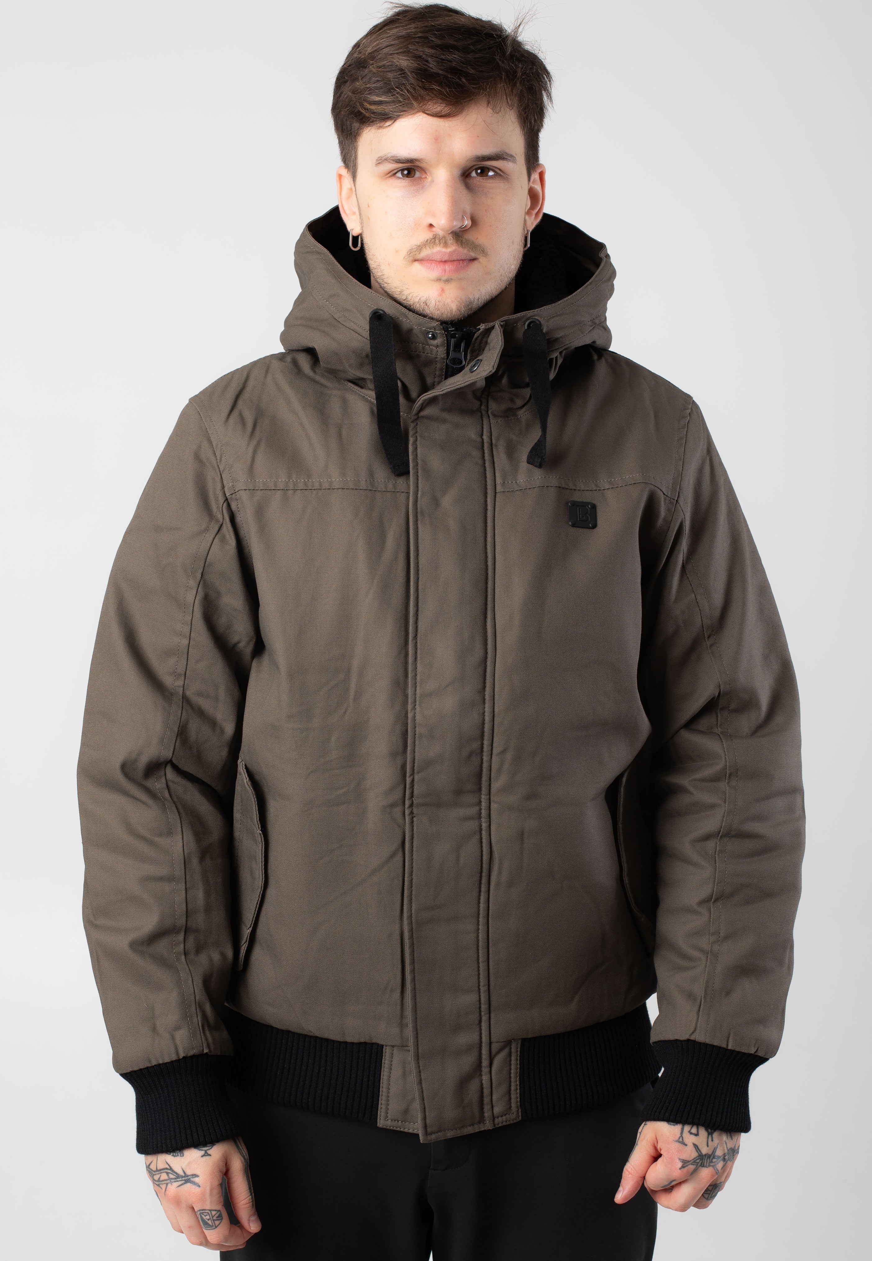 brandit-essential-olive-veste-hiver-homme-twill image 1