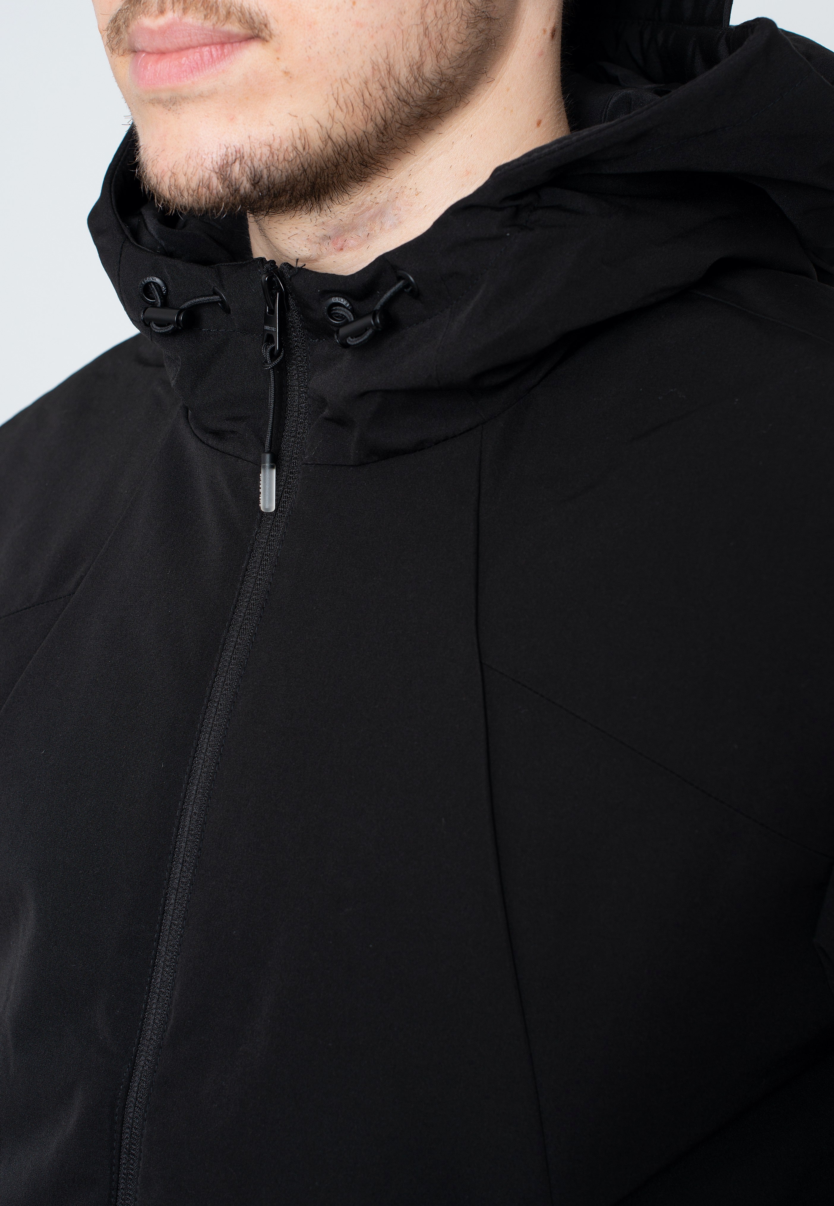 only-sons-cody-hood-black-veste-noire-homme-streetwear image 2