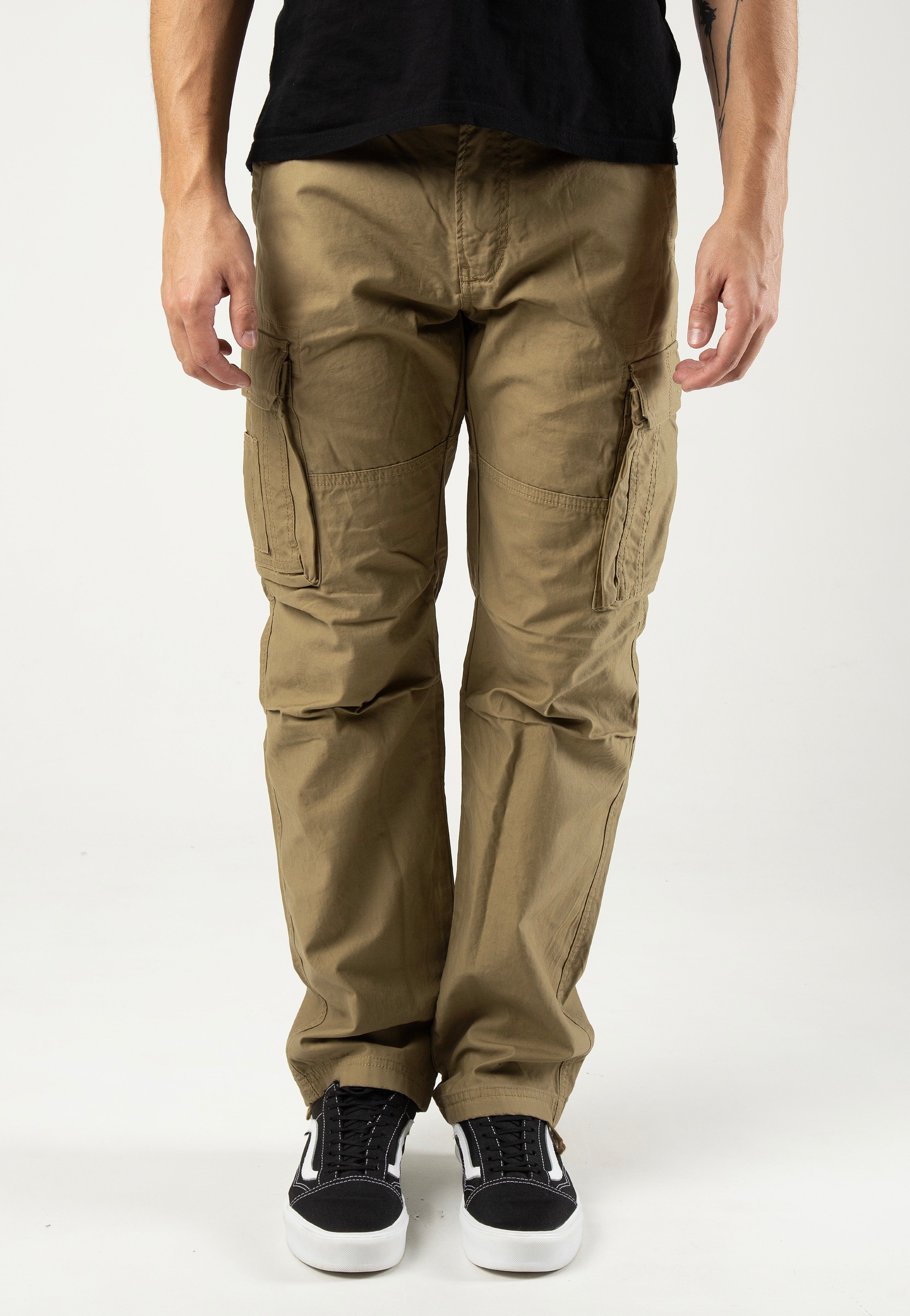 vintage-industries-reef-sand-pantalon-cargo-marron-taille-m image 1