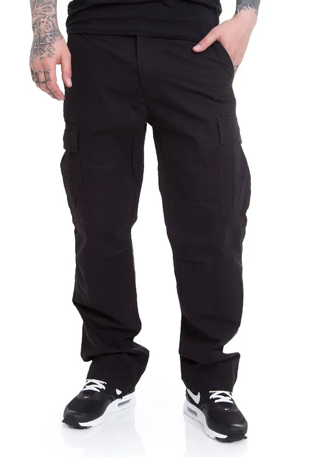 vintage-industries-tyrone-bdu-pantalon-cargo-noir image 1