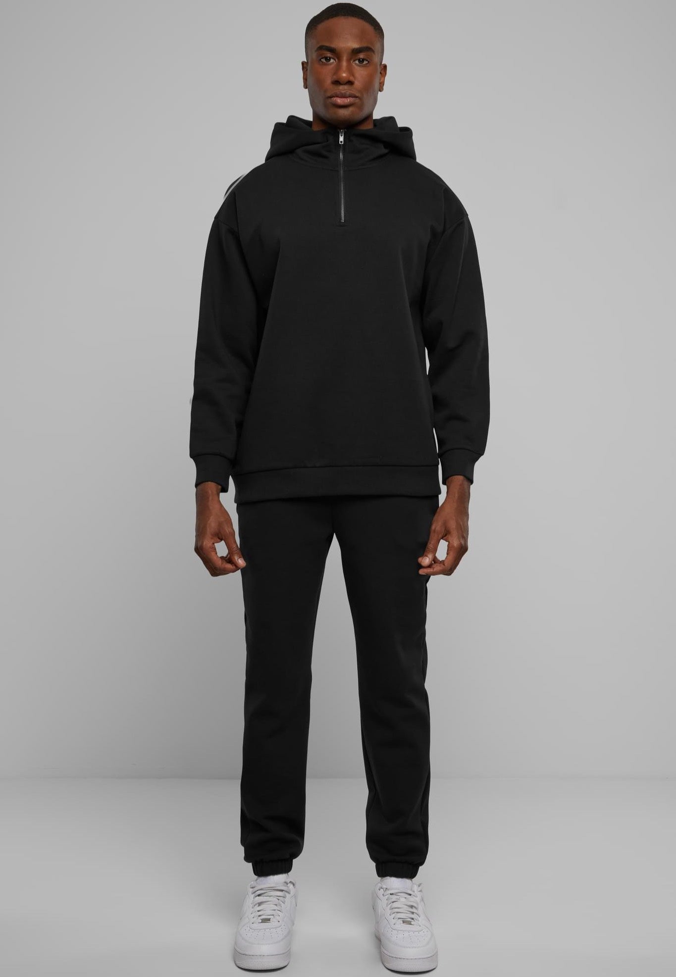 urban-classics-zipped-high-neck-hoodie-noir-homme image 5