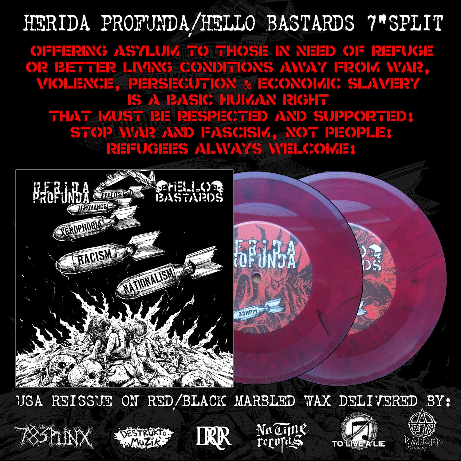 herida-profunda-hello-bastards-split-7-vinyle-marbr image 1