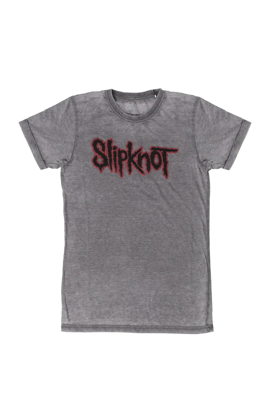 slipknot-red-logo-burnout-t-shirt-gris-homme image 1